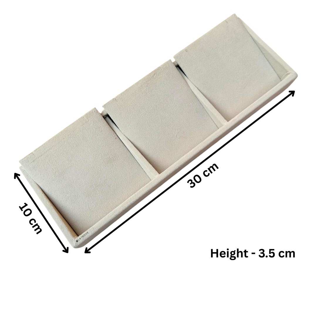 3 Grid Necklace Organiser Tray (Sleek)
