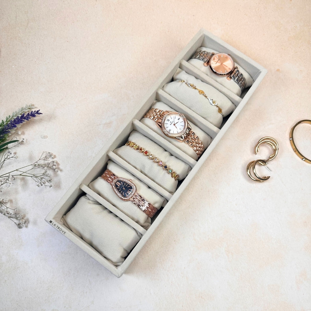 6 Slot Watch & Bracelet Tray (Sleek)
