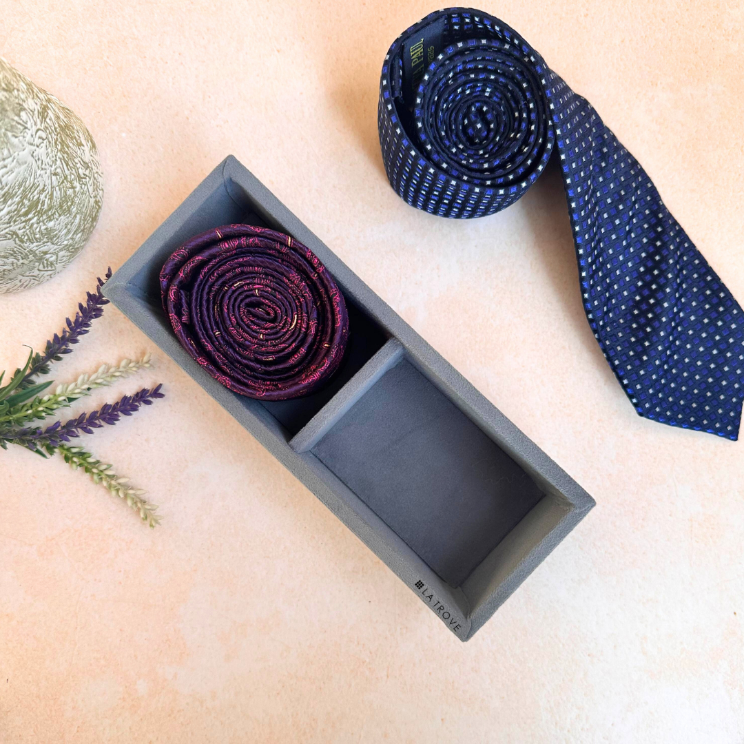 2 Slot Micro Tie & Pocket Square Tray (Micro)