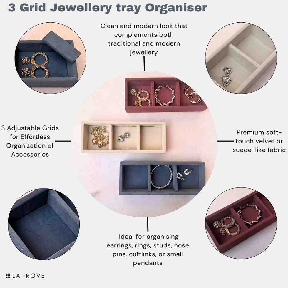 3 Grid Jewellery Tray (Micro)