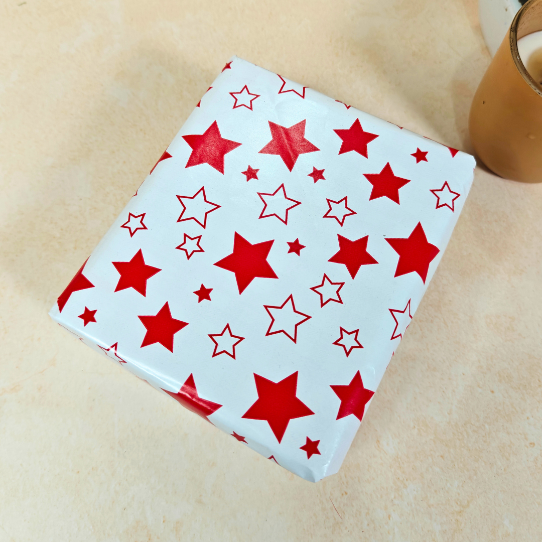 Stars Red Dual Packing Paper