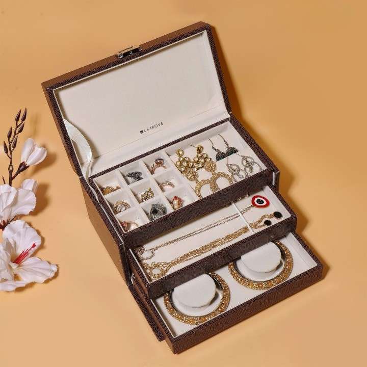 Premium Jewellery Box with 3 Trays