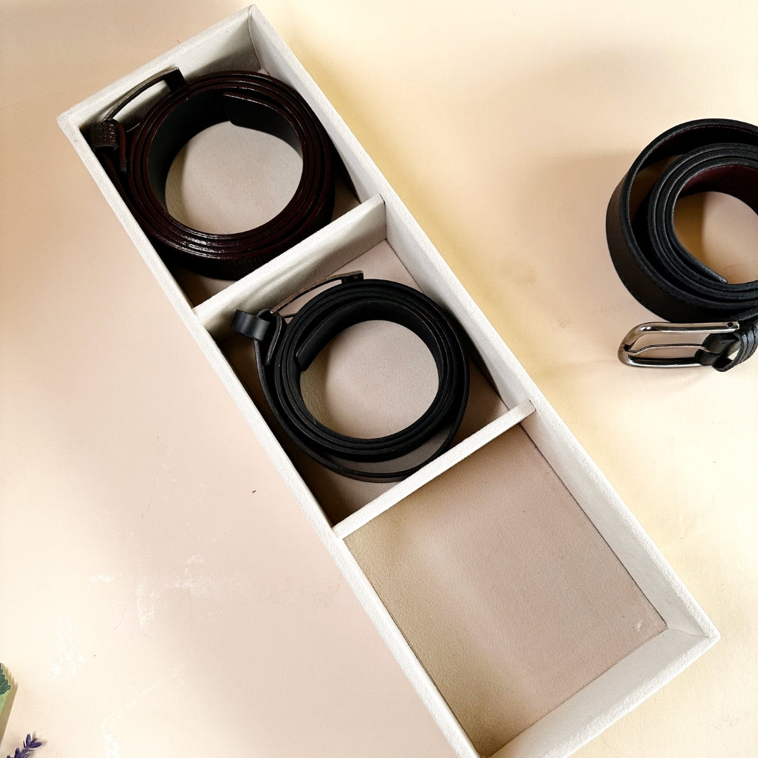 3 Slot Belt Tray for Belts & Small Accessories