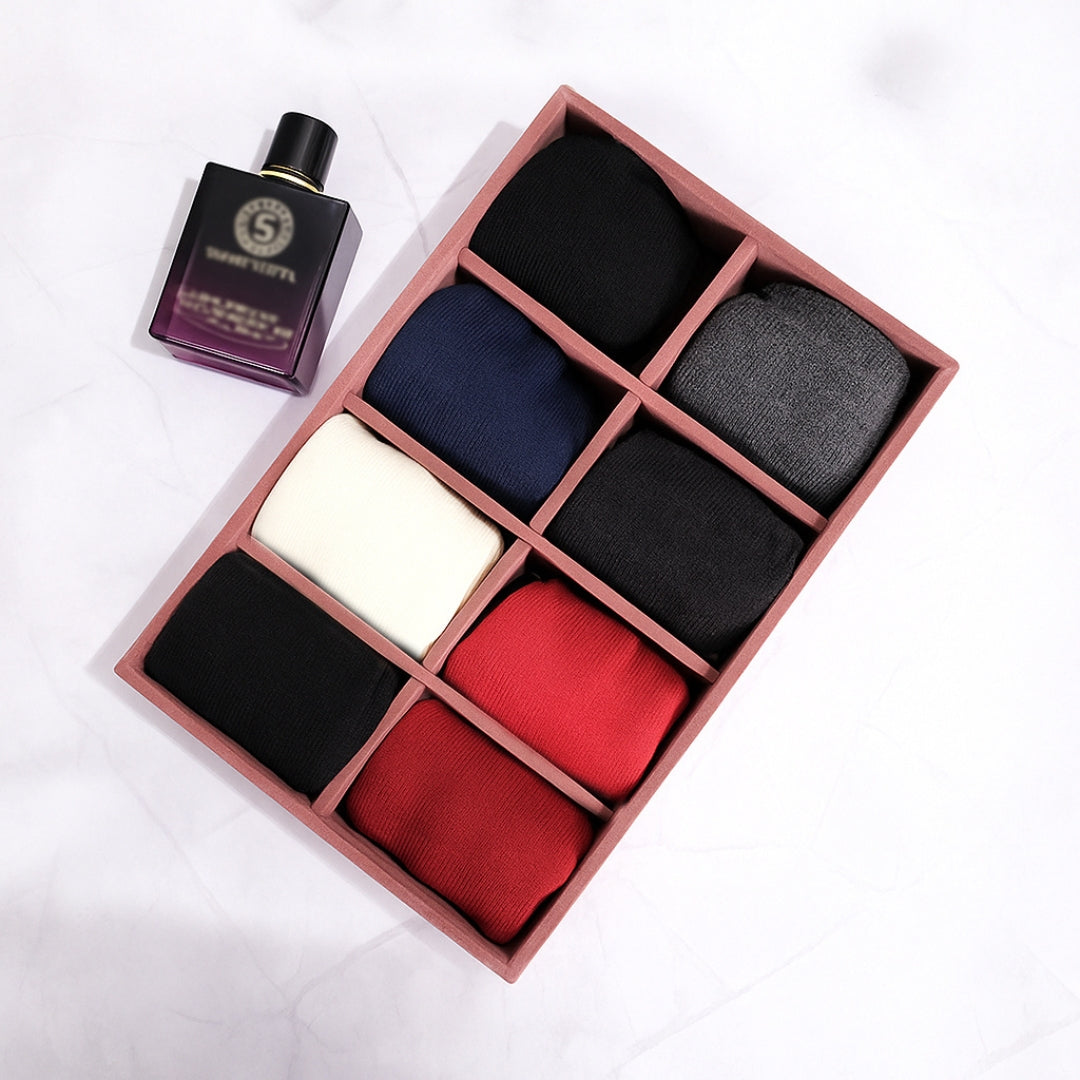 8 Slot Socks Organiser Tray – Stylish Wardrobe Drawer Divider by Latrove.