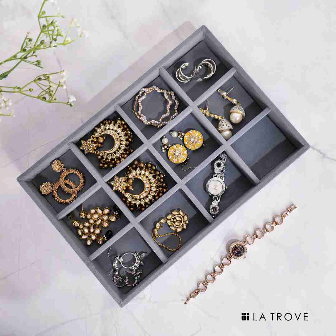 Luxury 12 Grid Jewellery Tray