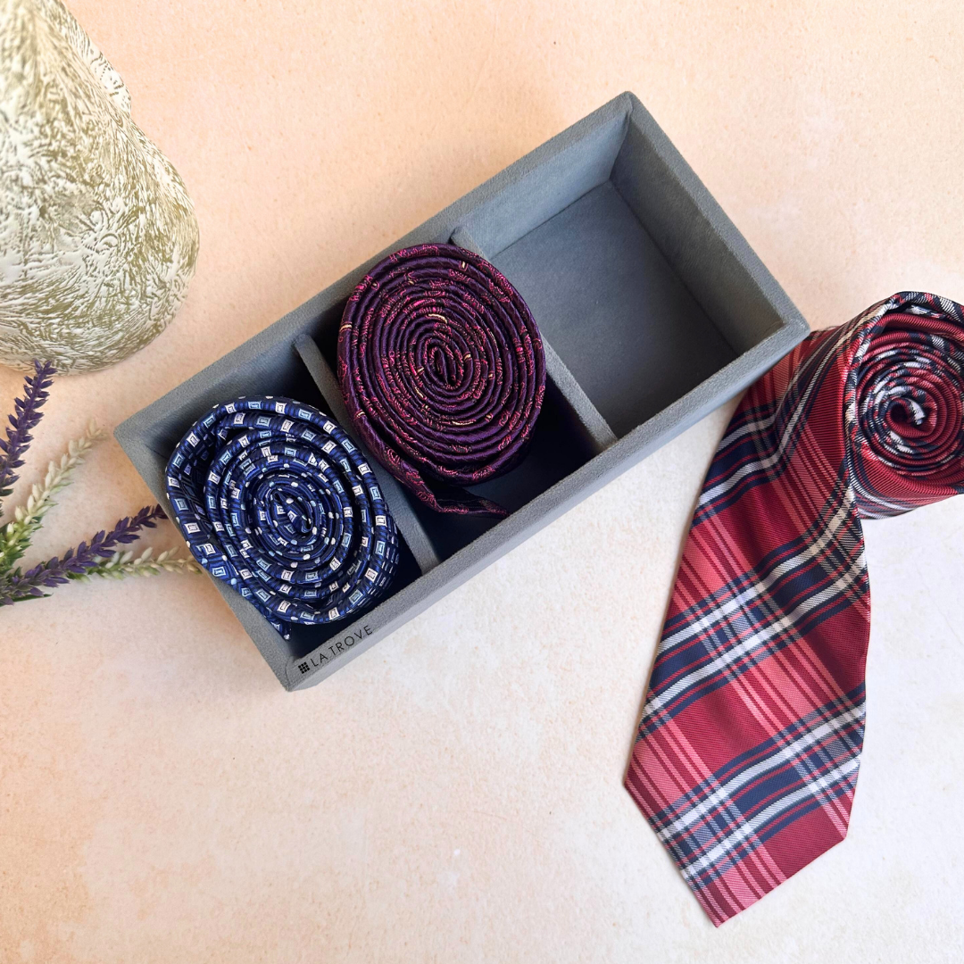 3 Slot Mini Tie & Pocket Square Tray (Mini)