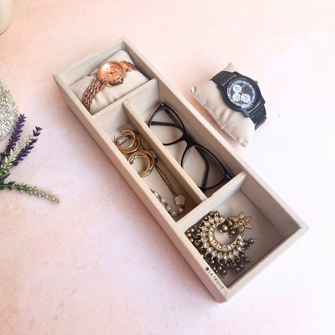 2 Slot Watch & Sunglass Organiser Tray (Sleek)