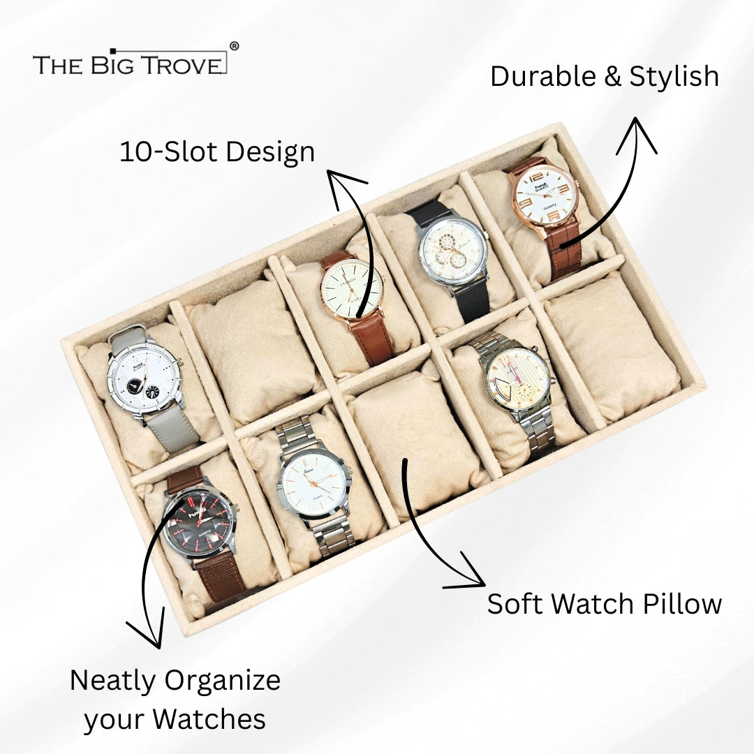 Watch Collection Organiser Tray – Sturdy & Scratch-Resistant.