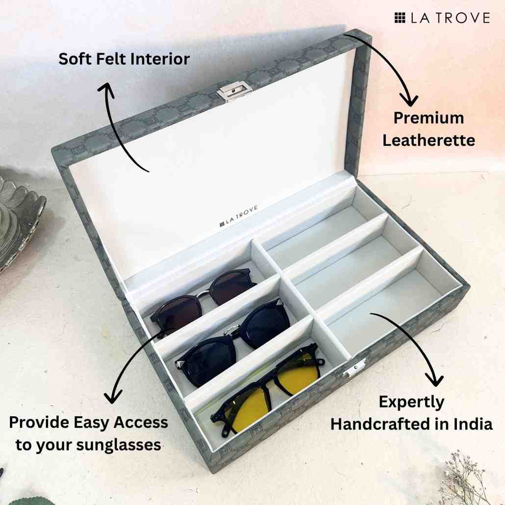 Designer 6 Slot Sunglass Box