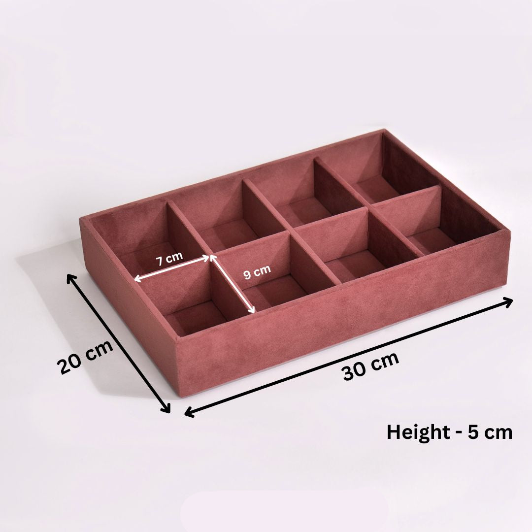 8 Slot Tie & Pocket Square Tray