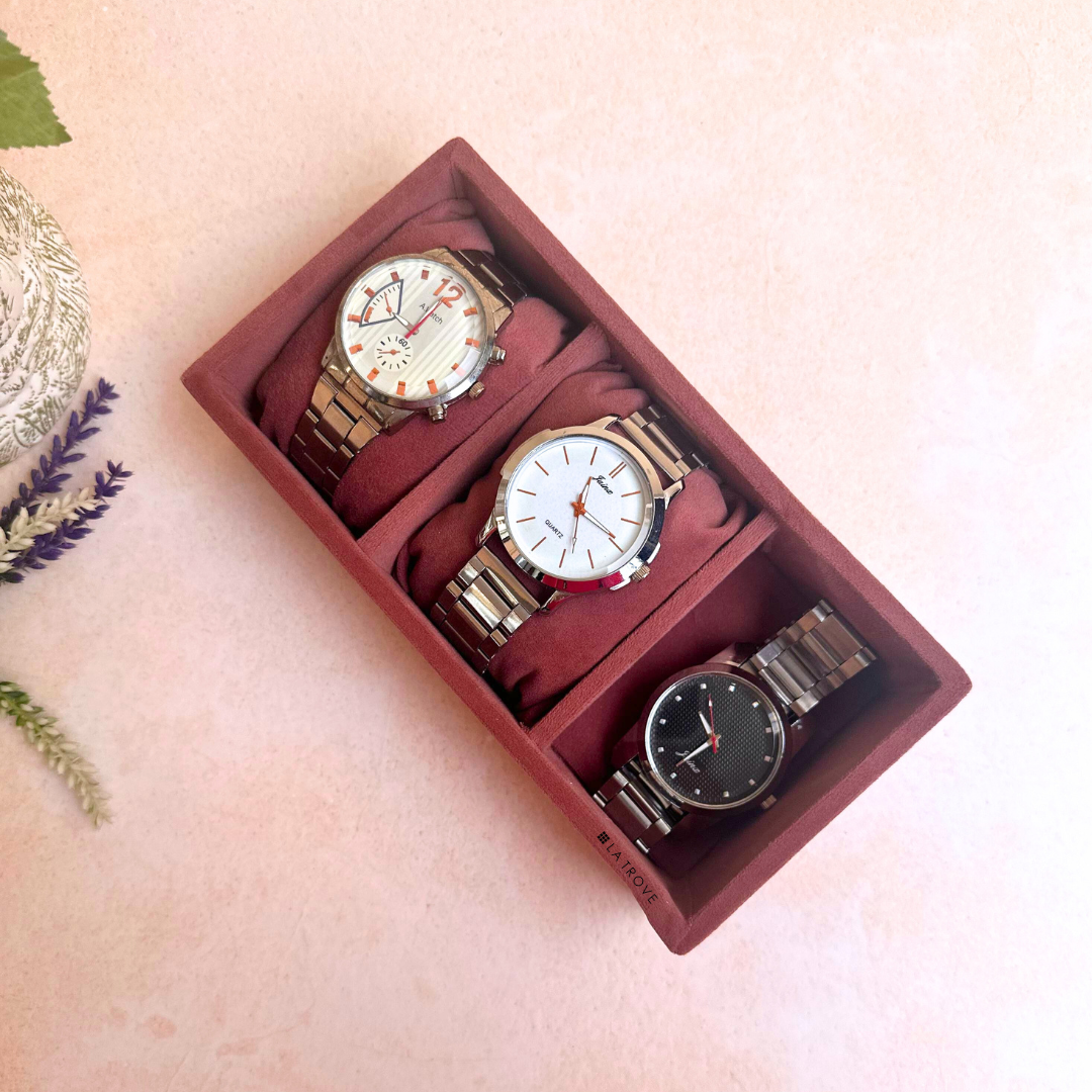 3 Slot Mini Watch Tray