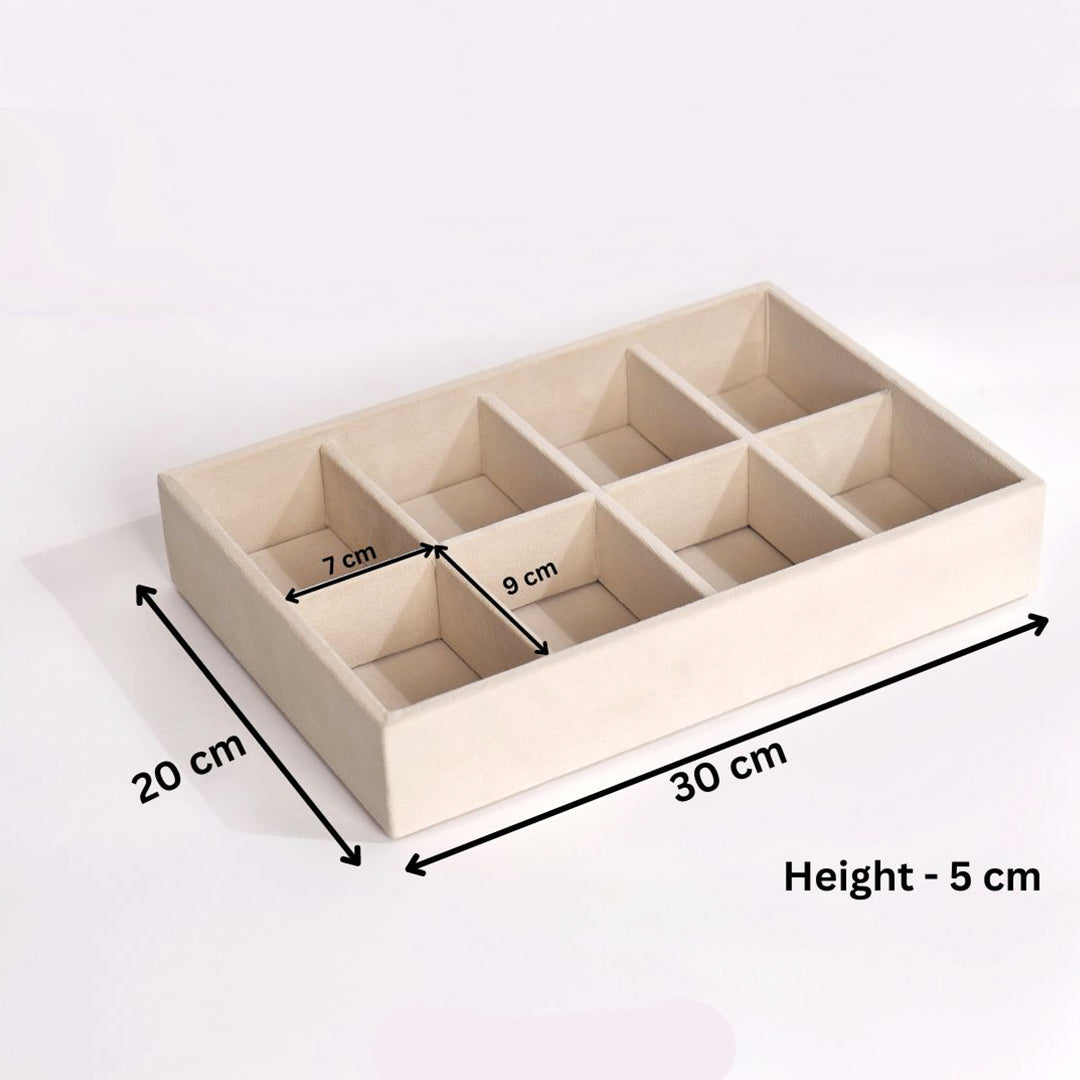 8 Slot Tie & Pocket Square Tray