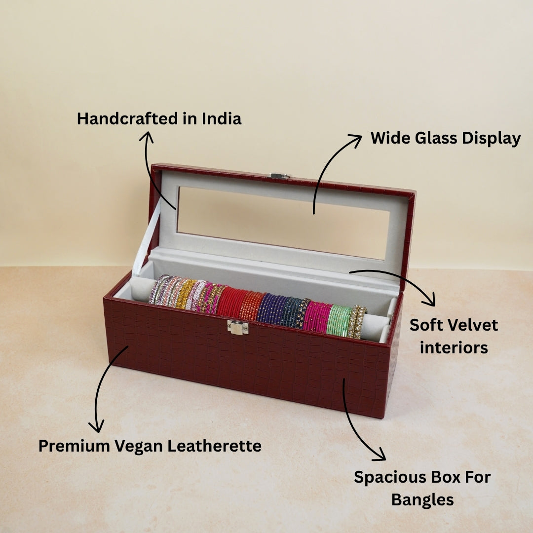 Brown Bangle Holder – Warm & Stylish.