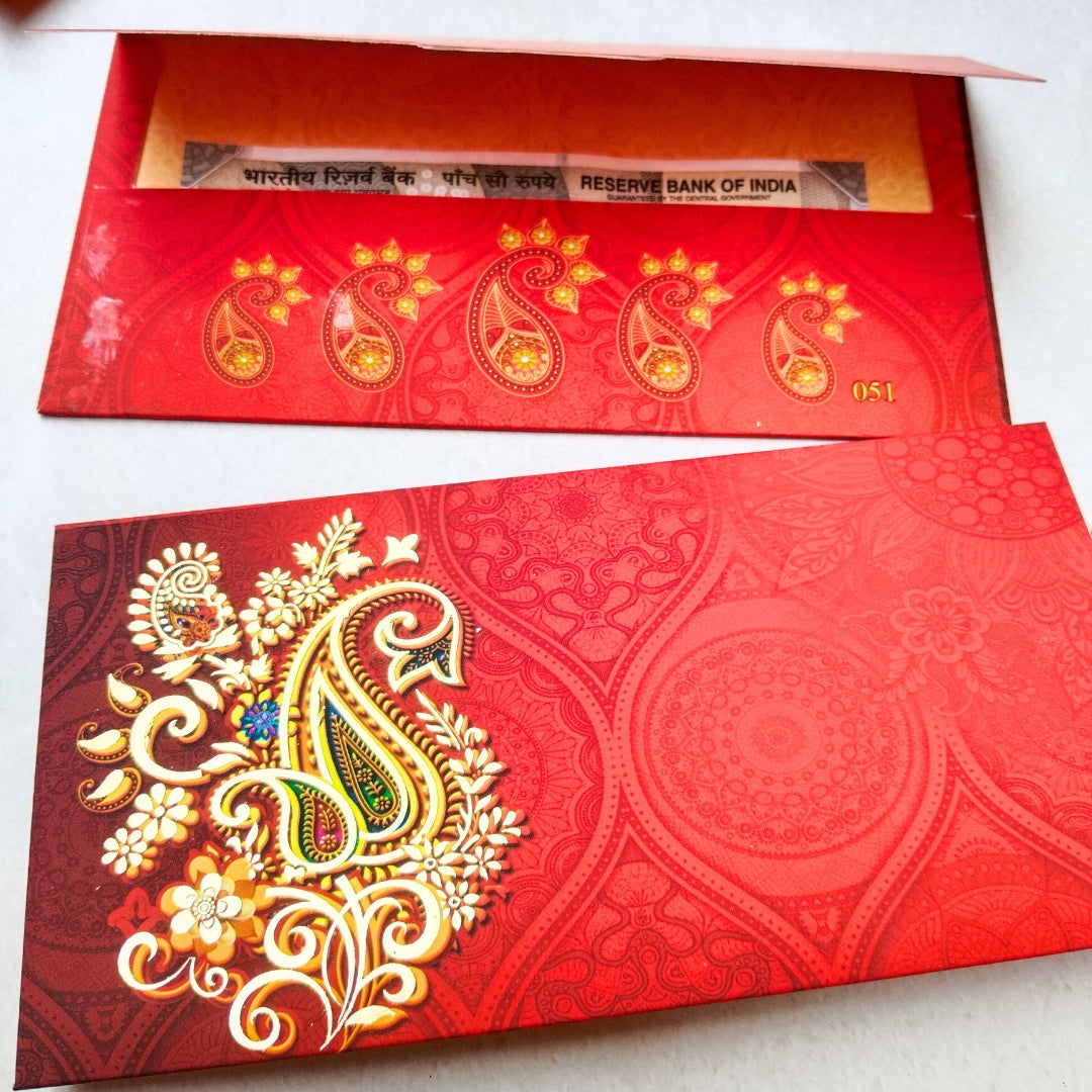 Royal Red Cash Envelopes for Wedding Gifting.
