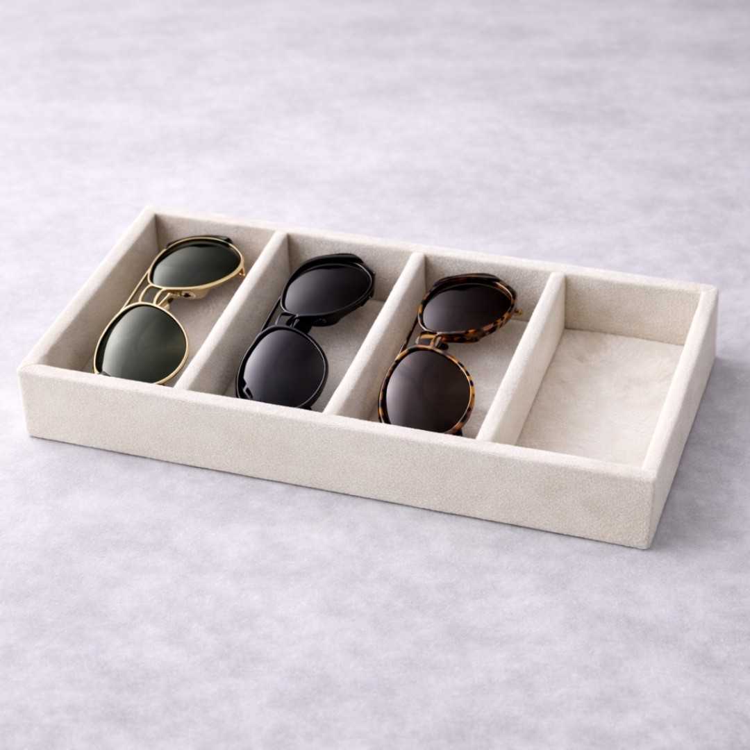TBT 4 Slot Sunglass Tray – Smart Eyewear Storage for Everyday Wardrobes