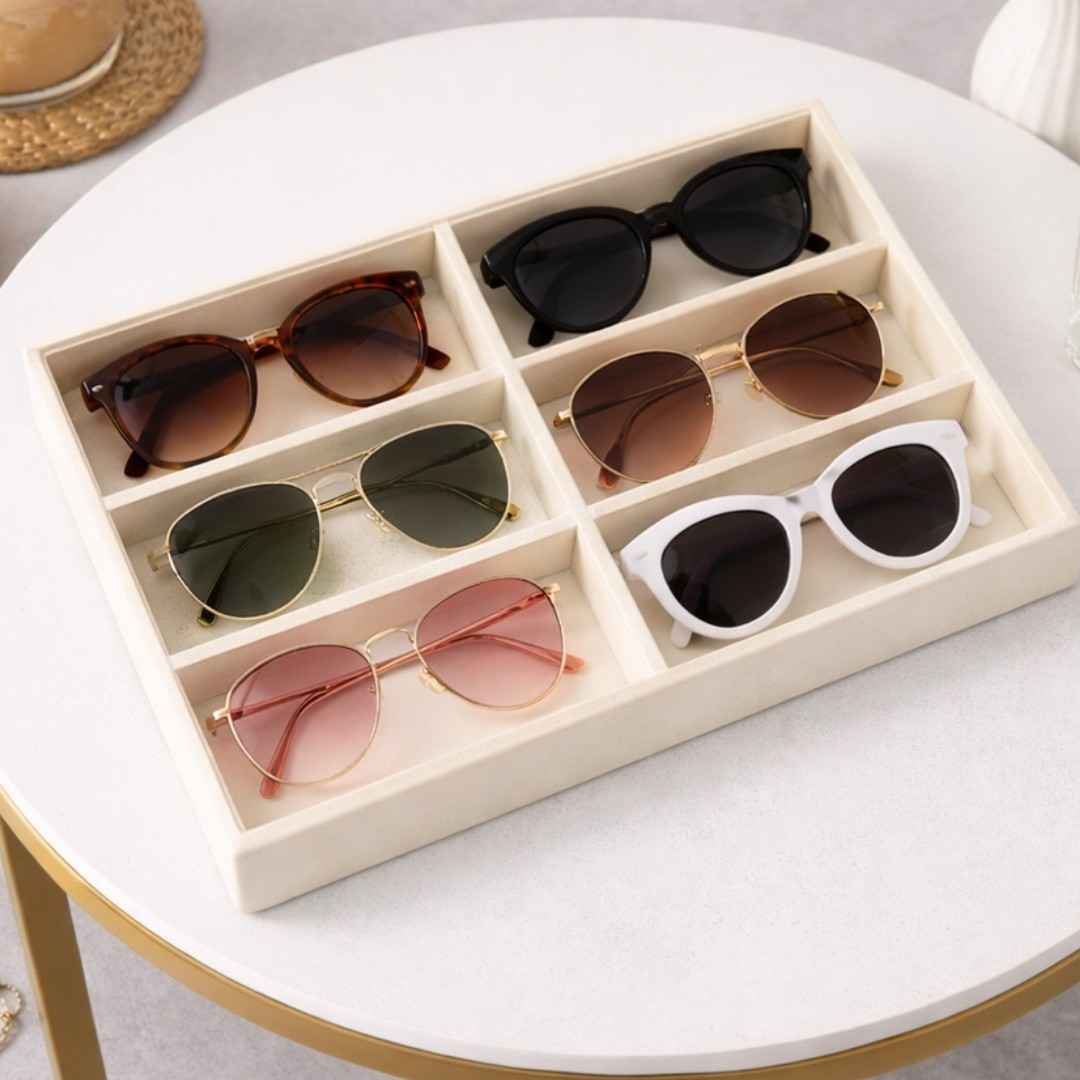 TBT 6 Slot Sunglass Tray – Compact Drawer Storage for Everyday Eyewear
