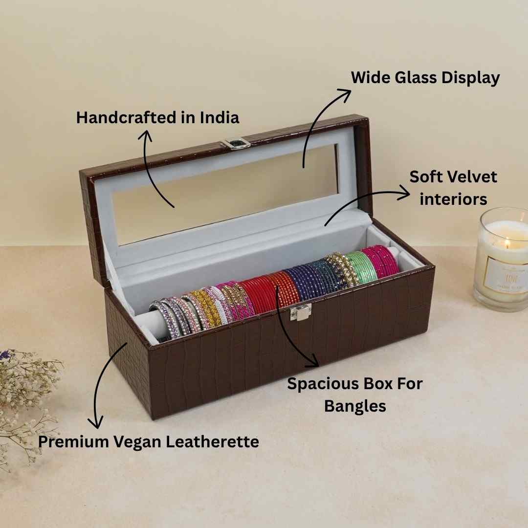 Bangle Box (Single Rod with Glass Top)