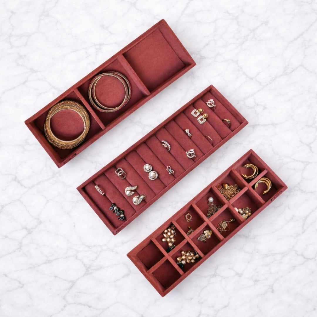 Ring, 12 Grid & 3 Grid Jewellery Organiser – Sleek Storage Solution