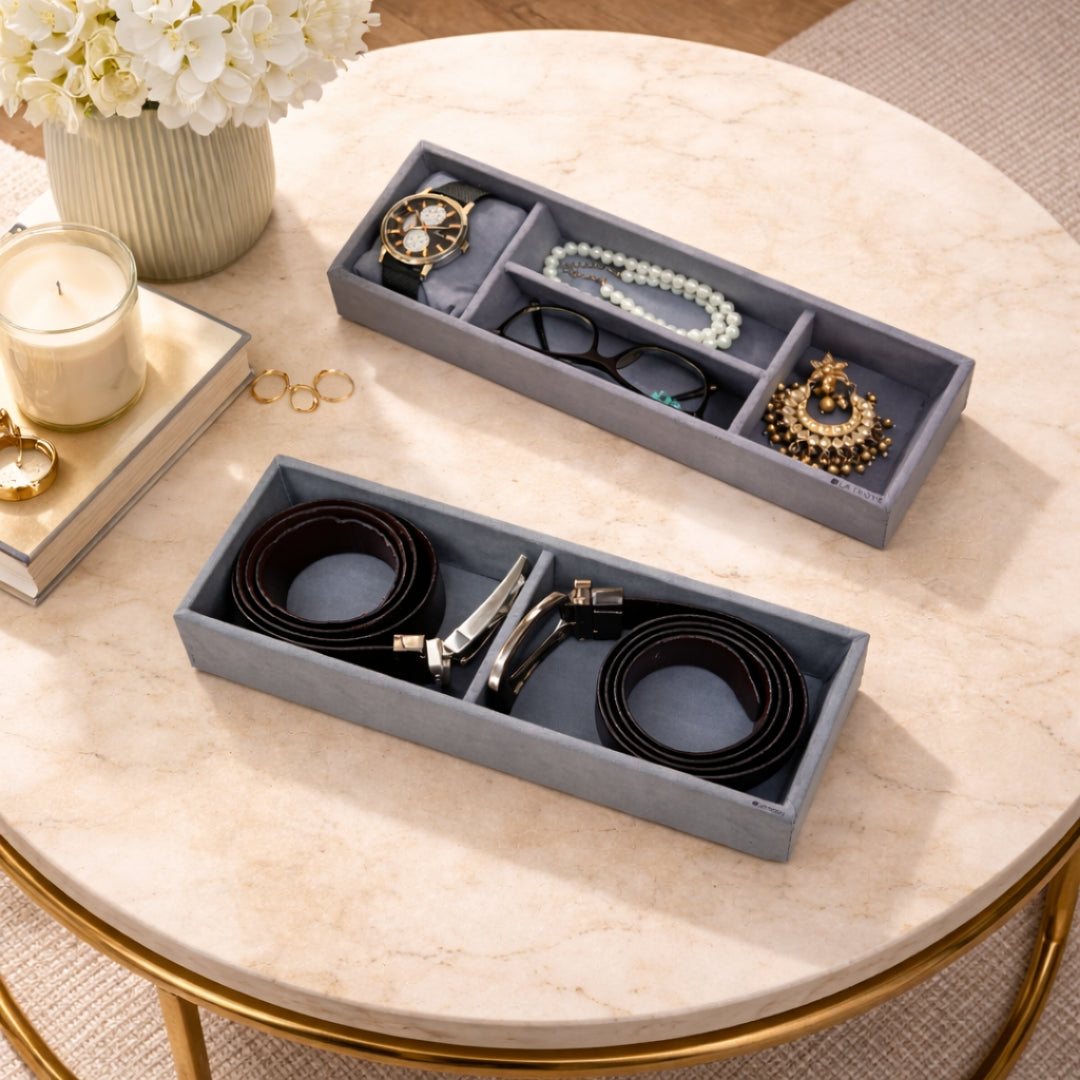 Belt, Sunglass & Watch Drawer Organiser – 2 Belt, 2 Sunglass & 2 Watch Slots