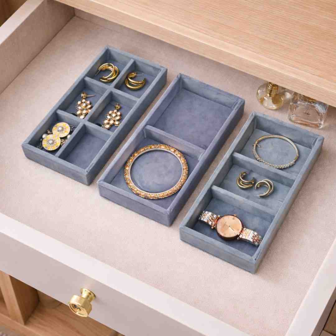 3 Grid, 2 Grid & 6 Grid Mini Jewellery Organizer