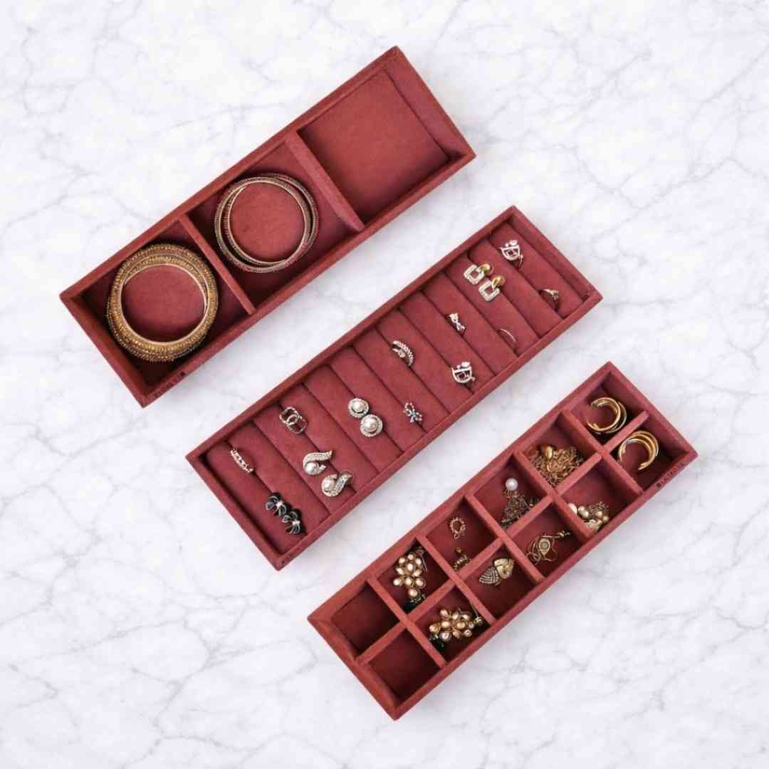 Sleek Ring, 12 Grid & 3 Grid Jewellery Organizer
