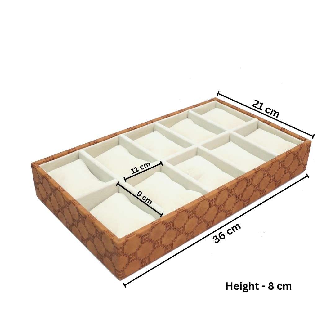 Designer 10-Slot Watch Tray