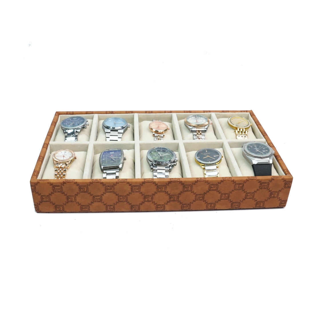 Designer 10-Slot Watch Tray