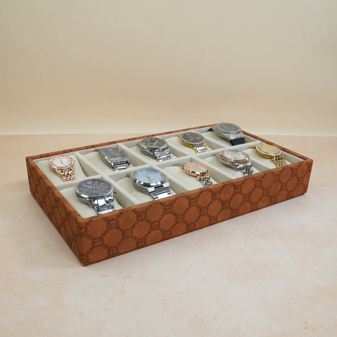 Designer 10-Slot Watch Tray
