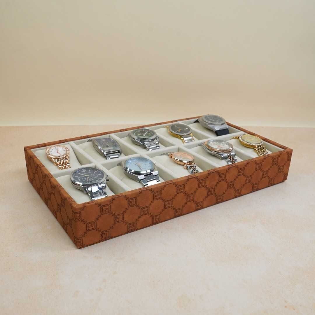 Designer 10-Slot Watch Tray