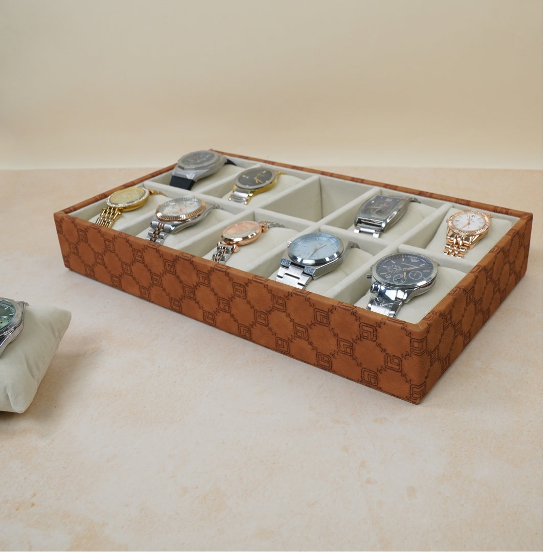 Designer 10-Slot Watch Tray