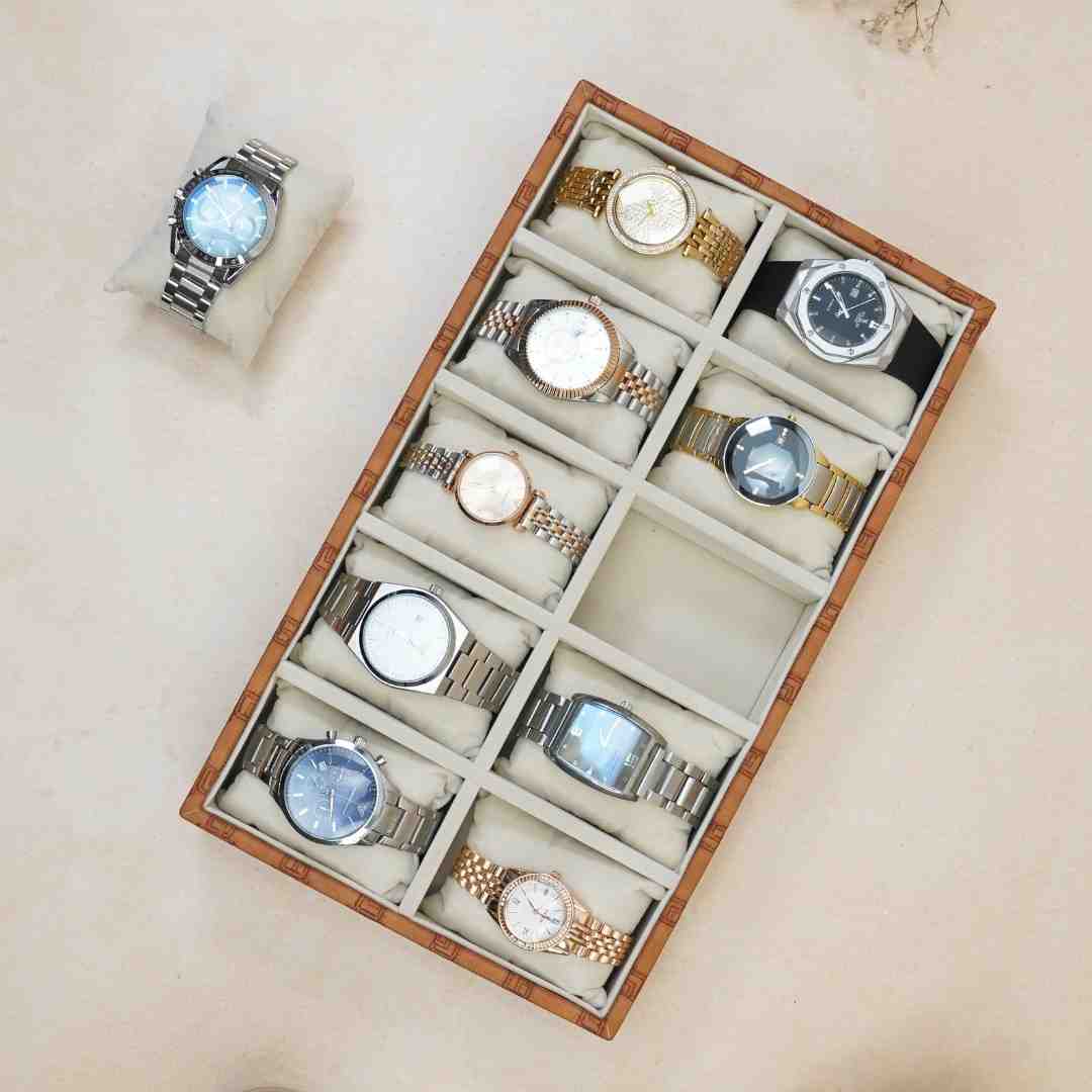 Designer 10-Slot Watch Tray