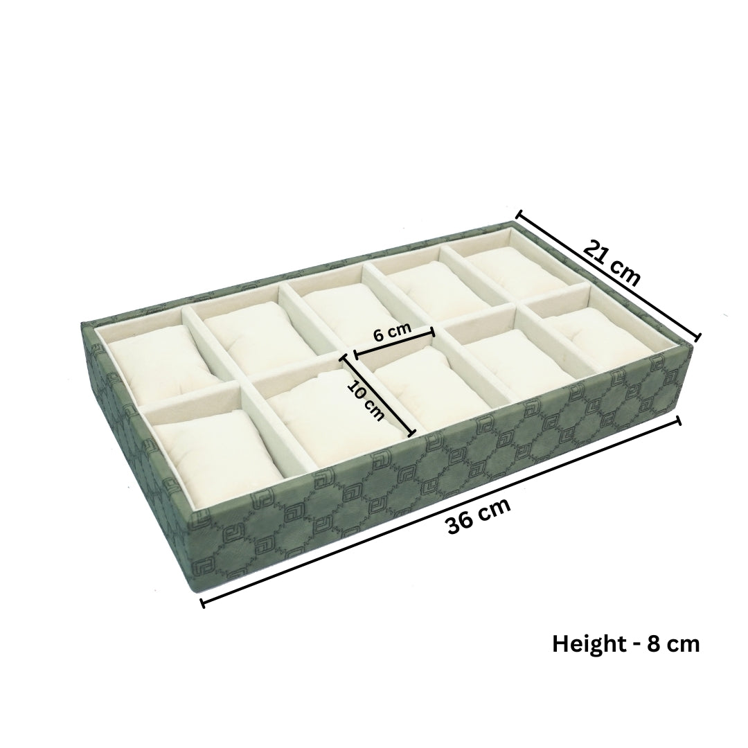 Designer 10-Slot Watch Tray