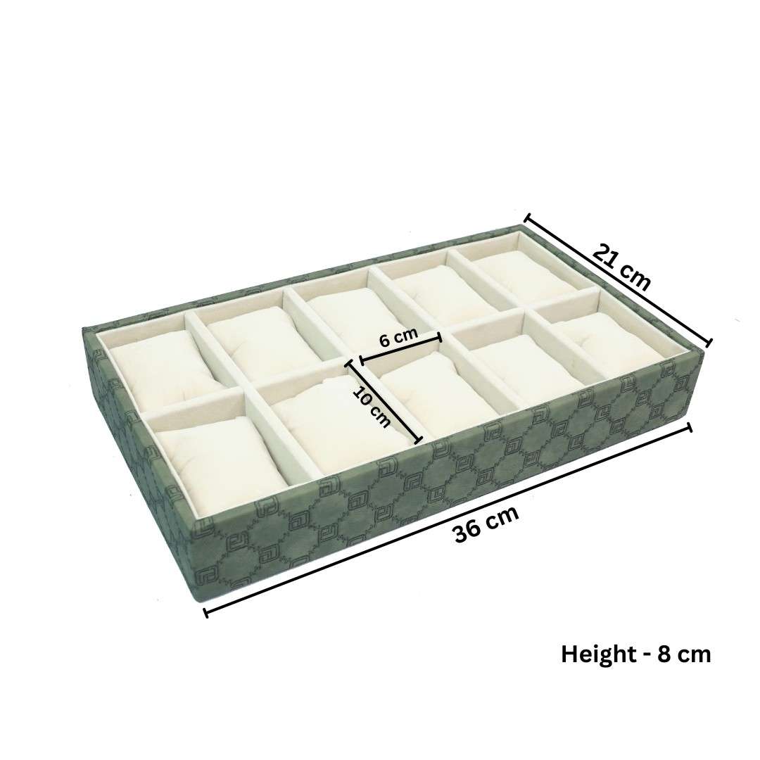 Designer 10-Slot Watch Tray