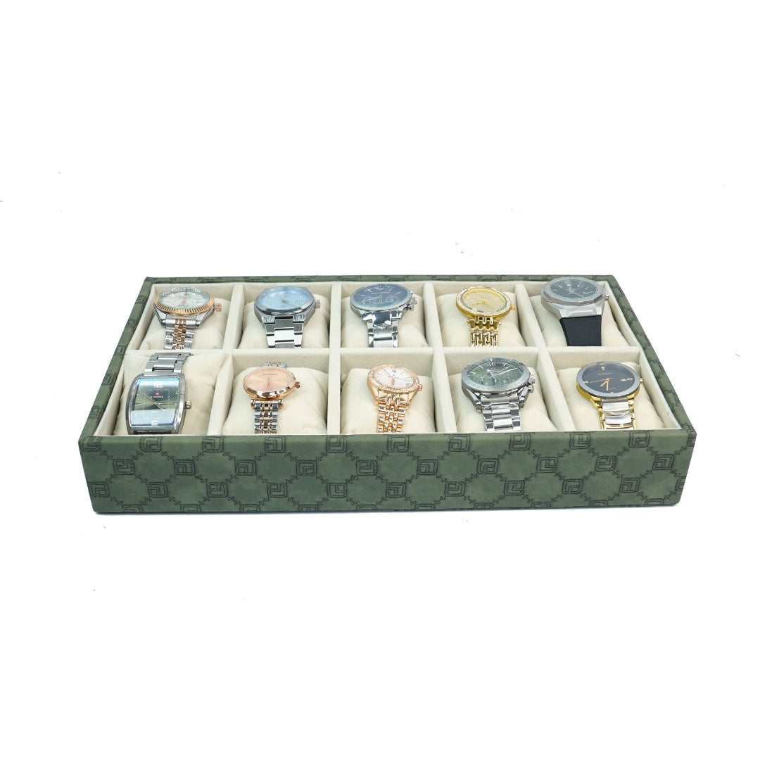 Designer 10-Slot Watch Tray