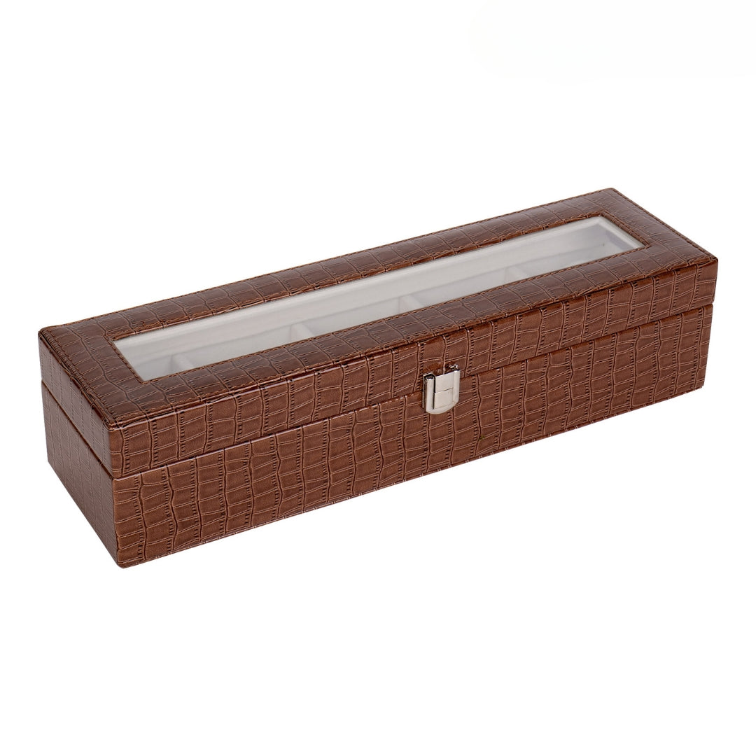 5 Slot Watch Box (With Glass Top)