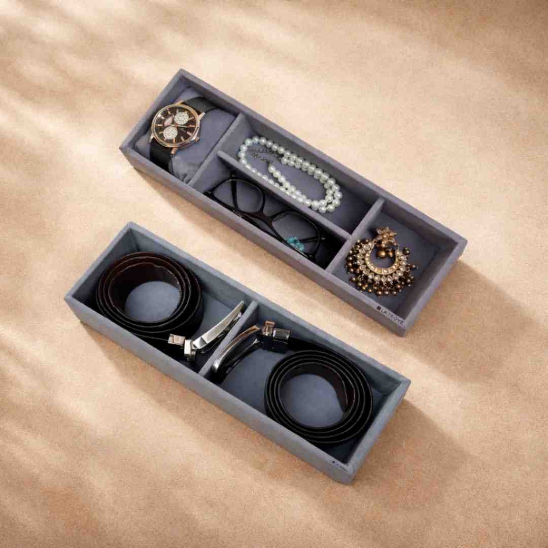 Belt, Sunglass & Watch Drawer Organizer Tray