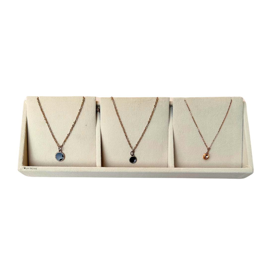 3 Grid Necklace Organiser Tray (Sleek)