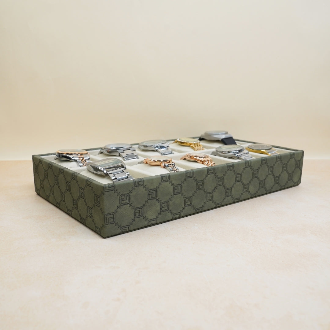 Designer 10-Slot Watch Tray