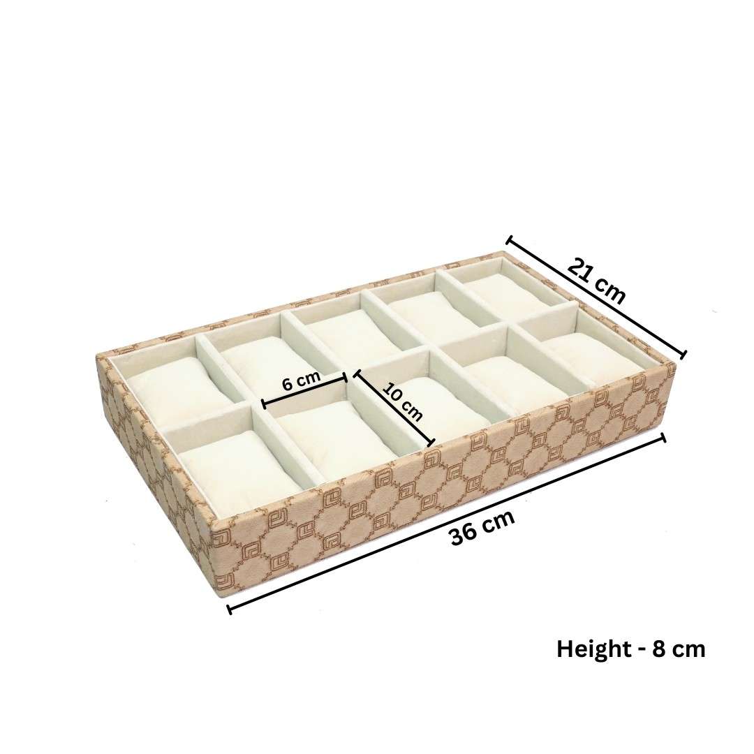 Designer 10-Slot Watch Tray