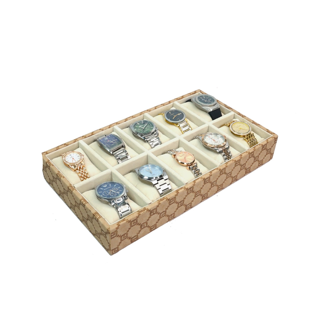 Designer 10-Slot Watch Tray
