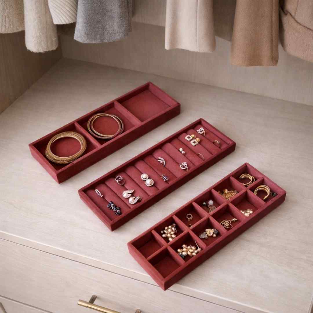 Ring, 12 Grid & 3 Grid Jewellery Organiser – Sleek Storage Solution