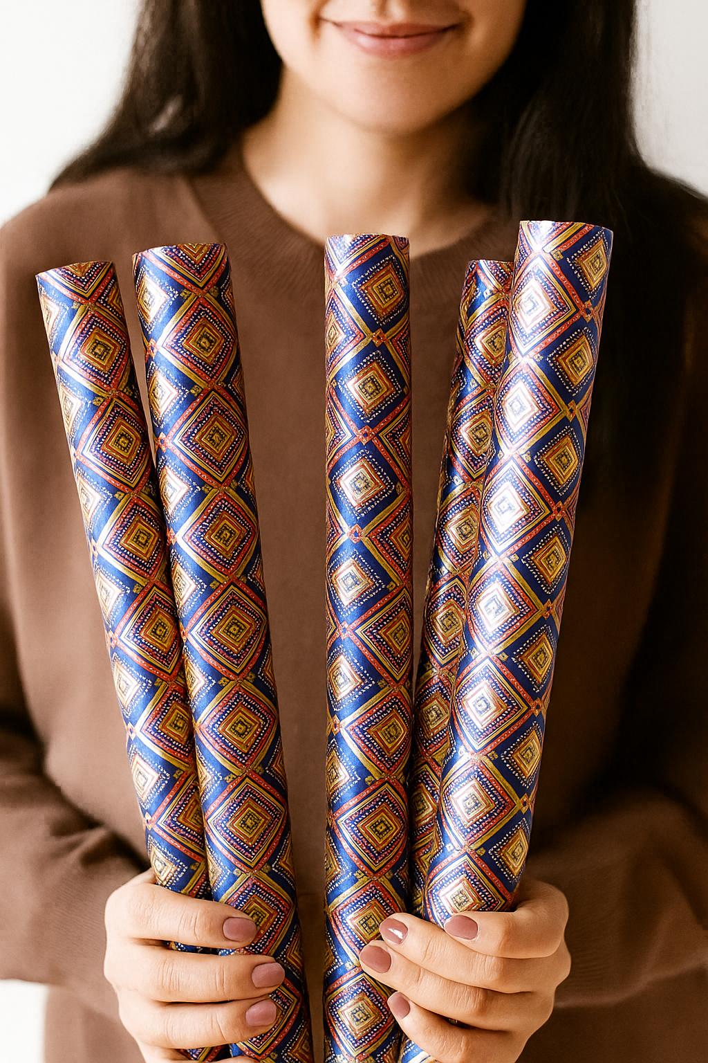 Golden Touch Squares Packing Paper