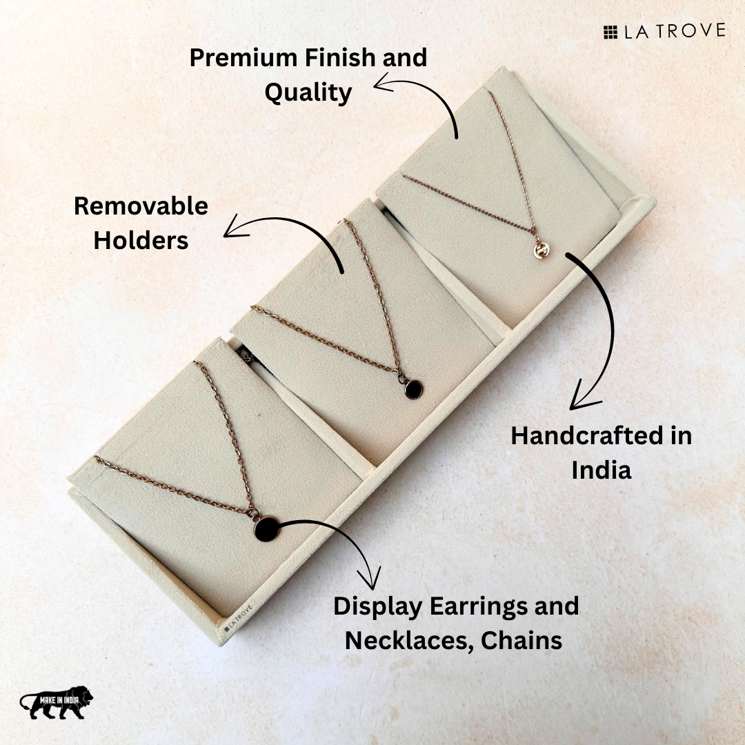 3 Grid Necklace Organiser Tray (Sleek)