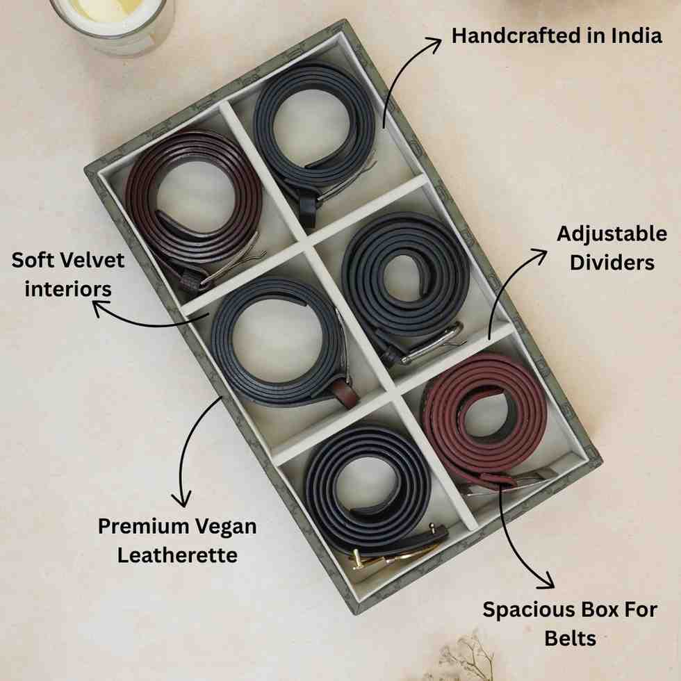 Designer 6-Slot Belt Tray