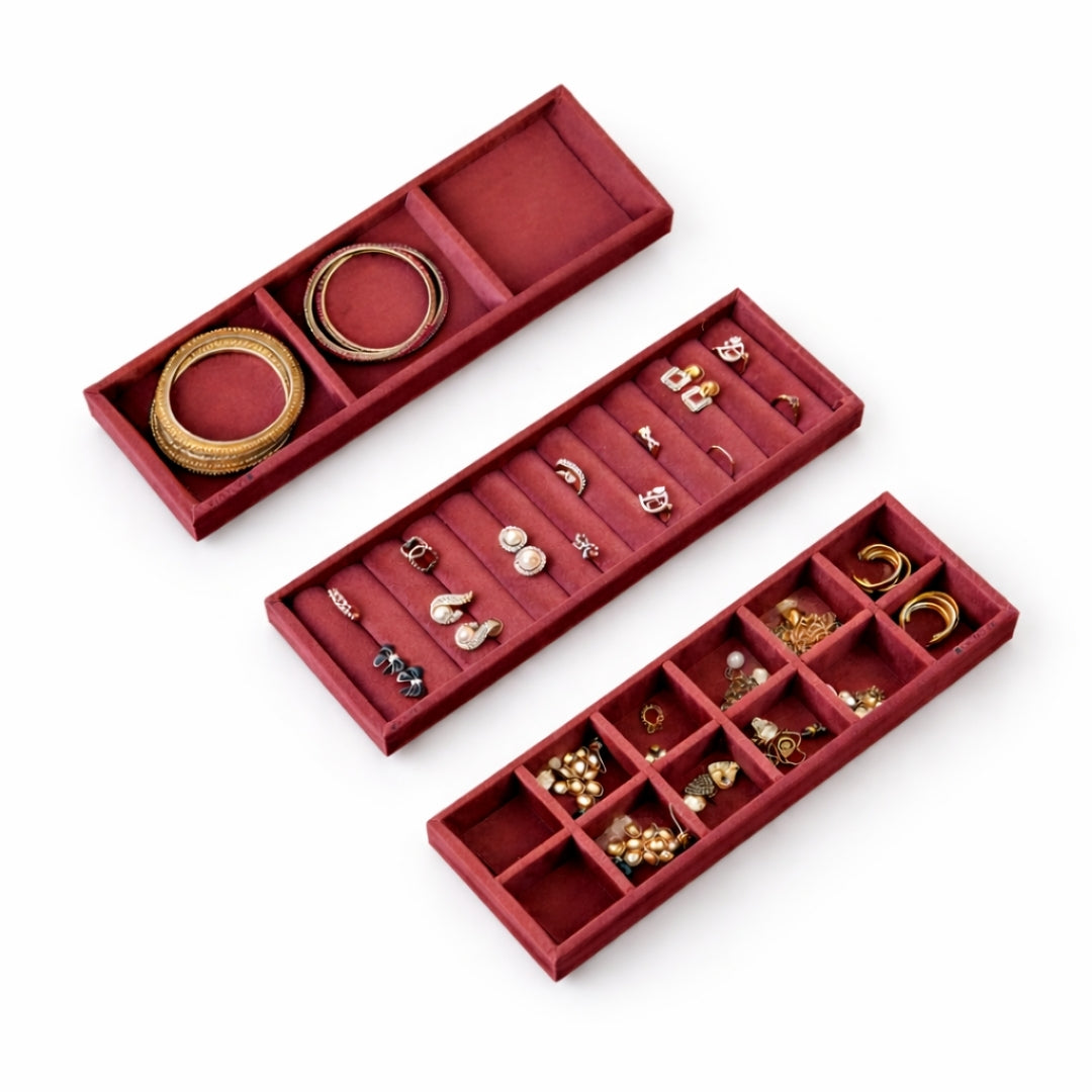 Ring, 12 Grid & 3 Grid Jewellery Organiser – Sleek Storage Solution