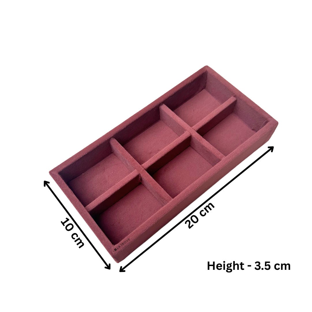 6 Grid Jewellery Organiser Tray
