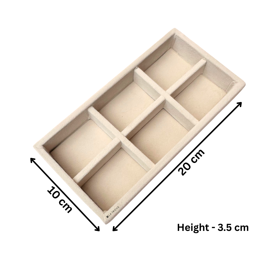 6 Grid Jewellery Organiser Tray