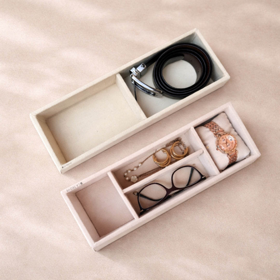Belt, Sunglass & Watch Drawer Organiser – 2 Belt, 2 Sunglass & 2 Watch Slots