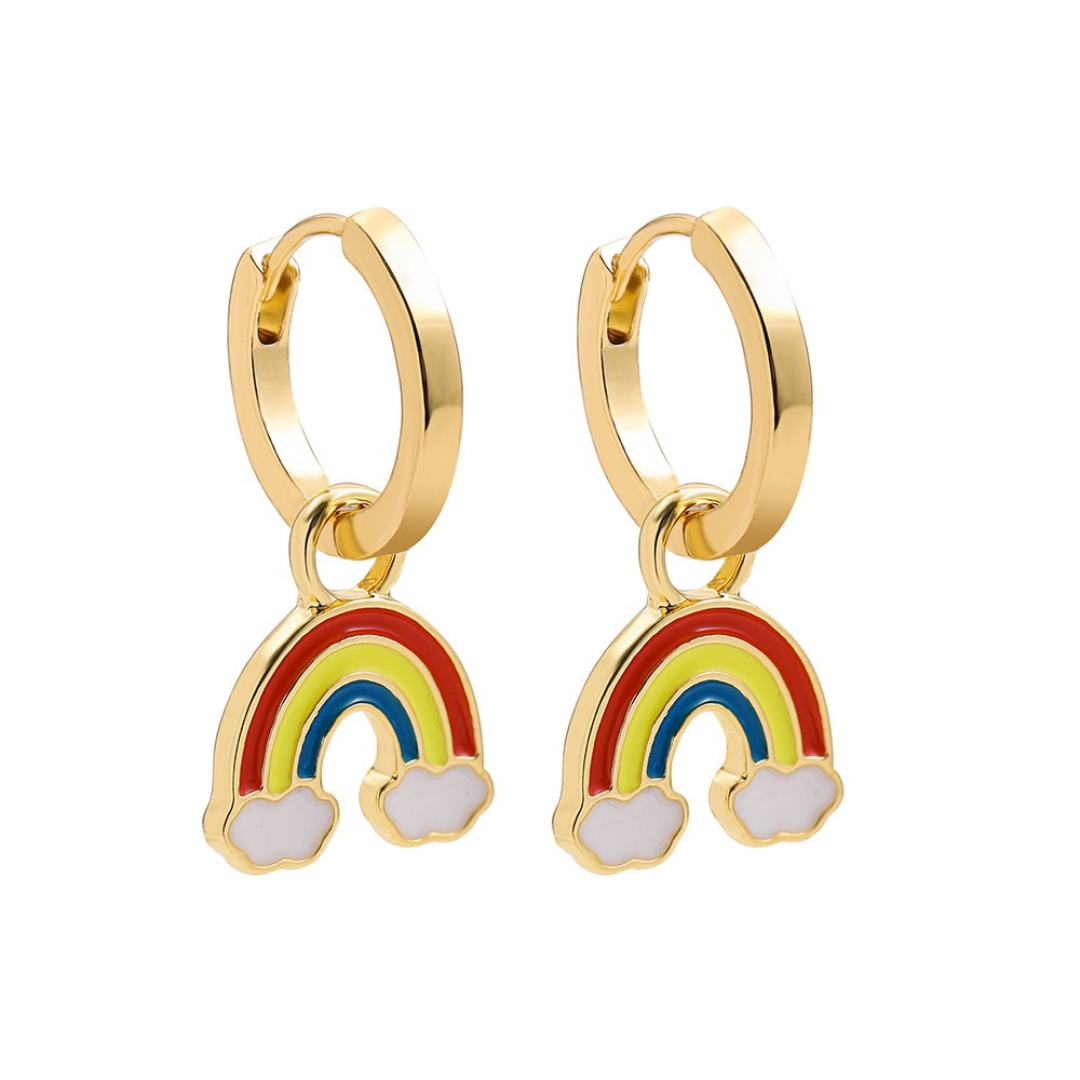 Cute Rainbow Hanging Earrings – Colorful Jewelry for Girls.