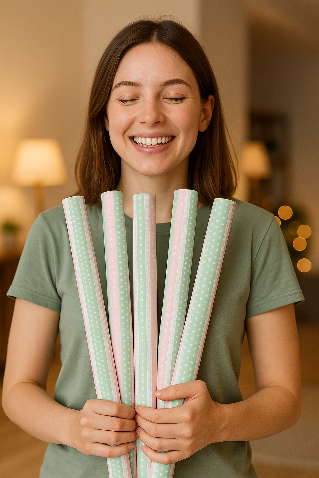 Pastel Candy Stripes Packing Paper